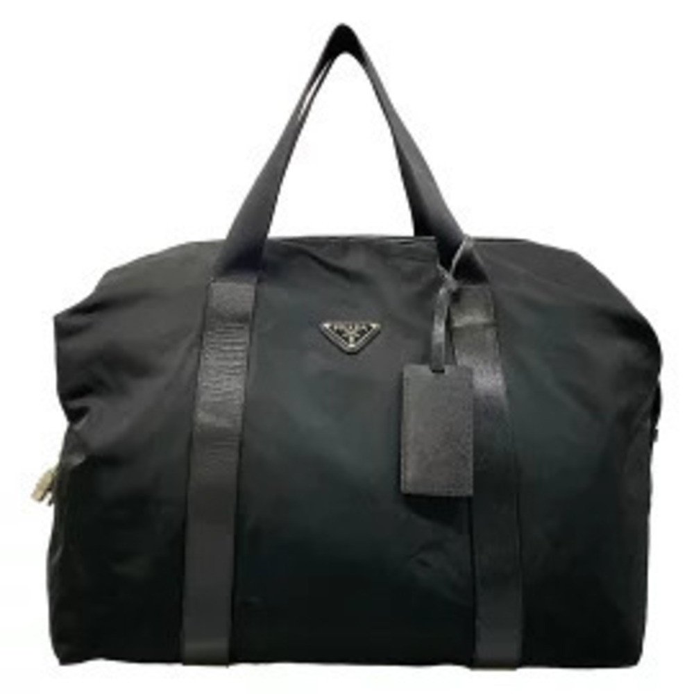 Prada Tessuto Boston Bag Lock Black